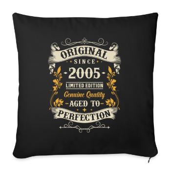 Anniversaire légendaire de 2005 - Housse de coussin décorative 45 x 45 cm - noir - Devant