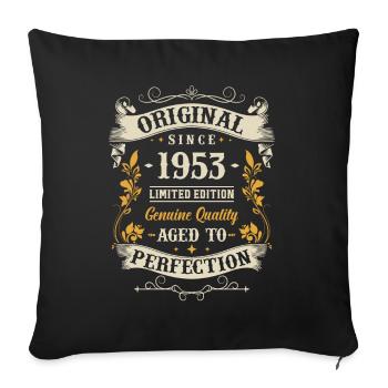 Born in 1953 – Legends are born - Sofa pillowcase 17,3'' x 17,3'' (45 x 45 cm) - black - Front
