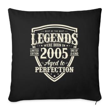 Millésime légendaire 2005 - Housse de coussin décorative 45 x 45 cm - noir - Devant