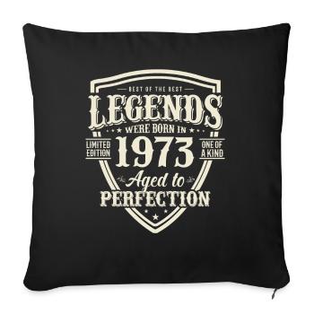 Legendary 1973 Vintage Gift - Sofa pillowcase 17,3'' x 17,3'' (45 x 45 cm) - black - Front