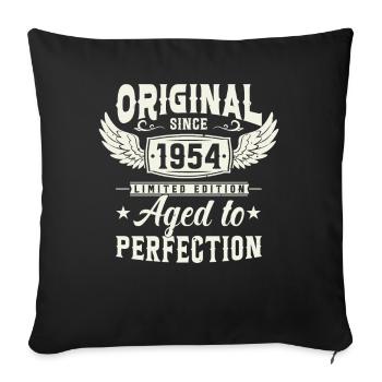 1954 Year of birth Schatz - Sofa pillowcase 17,3'' x 17,3'' (45 x 45 cm) - black - Front