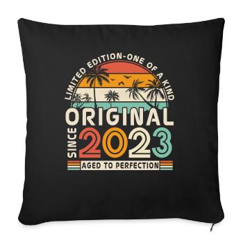 Legendär 2023 Geboren - Sofakissenbezug 45 x 45 cm - Schwarz - Vorne