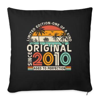 Legendary 2010s vintage - Sofa pillowcase 17,3'' x 17,3'' (45 x 45 cm) - black - Front