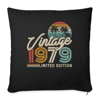 Millésime légendaire 1979 - Housse de coussin décorative 45 x 45 cm - noir - Devant