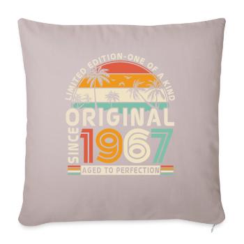 Legendary vintage 1967 - Sofa pillowcase 17,3'' x 17,3'' (45 x 45 cm) - light taupe - Front