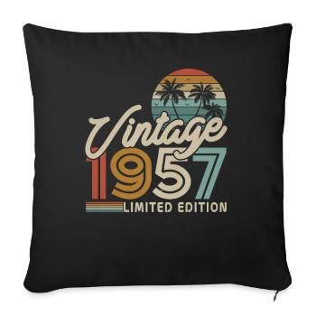 Legendary vintage '57 - Sofa pillowcase 17,3'' x 17,3'' (45 x 45 cm) - black - Front
