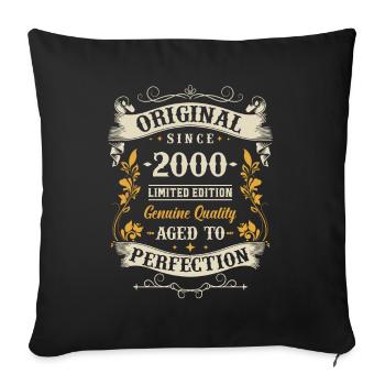 Legendary 23rd birthday in 2000 - Sofa pillowcase 17,3'' x 17,3'' (45 x 45 cm) - black - Front