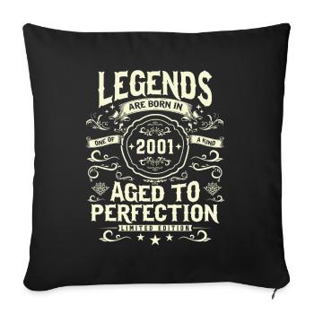 Légendaire 22e anniversaire 2001 - Housse de coussin décorative 45 x 45 cm - noir - Devant