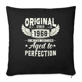 1968 Né et légendaire - Housse de coussin décorative 45 x 45 cm - noir - Devant