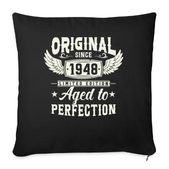 Legendary 75th birthday in 1978 - Sofa pillowcase 17,3'' x 17,3'' (45 x 45 cm) - black - Front