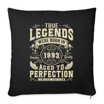 Legendary since '93 - Sofa pillowcase 17,3'' x 17,3'' (45 x 45 cm) - black - Front