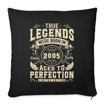 Legends since 2005 - Sofa pillowcase 17,3'' x 17,3'' (45 x 45 cm) - black - Front