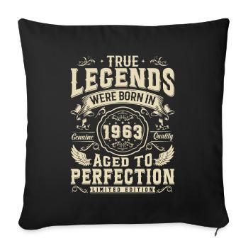 Legends of '63: 60 Years - Sofa pillowcase 17,3'' x 17,3'' (45 x 45 cm) - black - Front