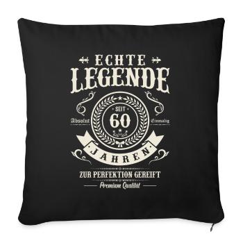 Legenden der 60er - Sofakissenbezug 45 x 45 cm - Schwarz - Vorne