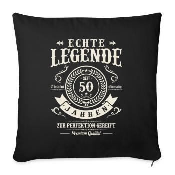 50 Jahre Perfektion - Sofakissenbezug 45 x 45 cm - Schwarz - Vorne