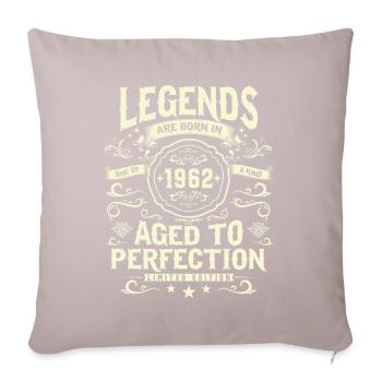 Anniversaire légendaire de 1962 - Housse de coussin décorative 45 x 45 cm - taupe clair - Devant