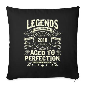 Legendary 2010s vintage - Sofa pillowcase 17,3'' x 17,3'' (45 x 45 cm) - black - Front