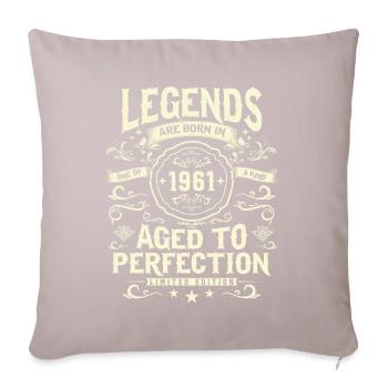 Legendary Birthday Present 1961 - Sofa pillowcase 17,3'' x 17,3'' (45 x 45 cm) - light taupe - Front