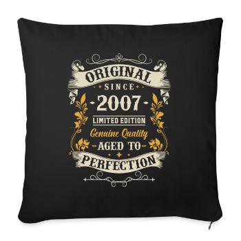 Legendary Birthday Vintage '07 - Sofa pillowcase 17,3'' x 17,3'' (45 x 45 cm) - black - Front