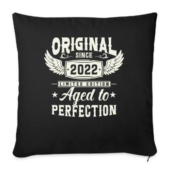 One-Year 2022: Special Gift - Sofa pillowcase 17,3'' x 17,3'' (45 x 45 cm) - black - Front