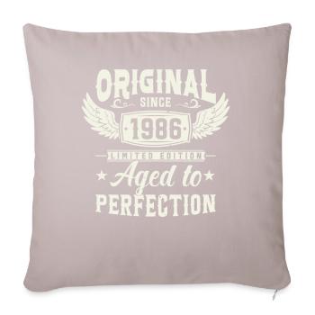 Nostalgia Gift 1986 - 37 Years - Sofa pillowcase 17,3'' x 17,3'' (45 x 45 cm) - light taupe - Front