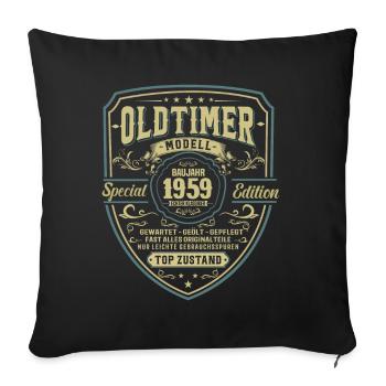 Vintage 1959 Geschenkidee - Sofakissenbezug 45 x 45 cm - Schwarz - Vorne