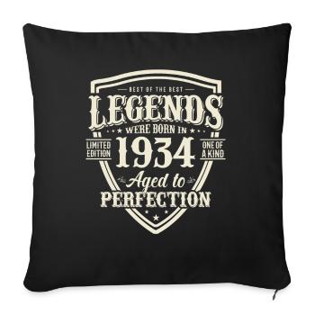 Cadeau élégant pour les 90 ans - Housse de coussin décorative 45 x 45 cm - noir - Devant