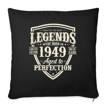 Iconic 74th birthday present 1949 - Sofa pillowcase 17,3'' x 17,3'' (45 x 45 cm) - black - Front