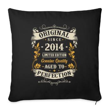 Retro Wine 2014 - 10e anniversaire - Housse de coussin décorative 45 x 45 cm - noir - Devant