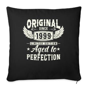 Vintage 1999 Birthday Surprise - Sofa pillowcase 17,3'' x 17,3'' (45 x 45 cm) - black - Front