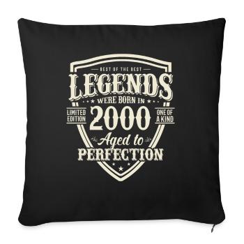 Vintage 2000: Perfect 23rd Birthday Gift - Sofa pillowcase 17,3'' x 17,3'' (45 x 45 cm) - black - Front
