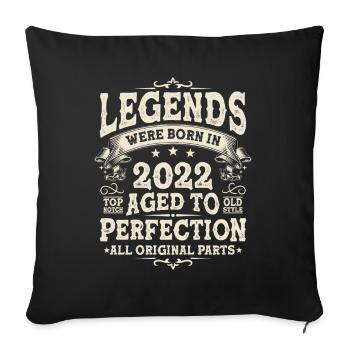 Cadeau d’anniversaire vintage unique - Housse de coussin décorative 45 x 45 cm - noir - Devant