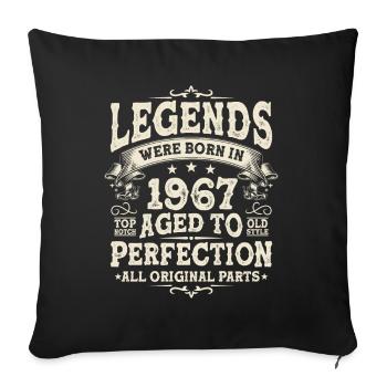 Vintage 1967 - Zeitloses Geburtstagsgeschenk - Sofakissenbezug 45 x 45 cm - Schwarz - Vorne