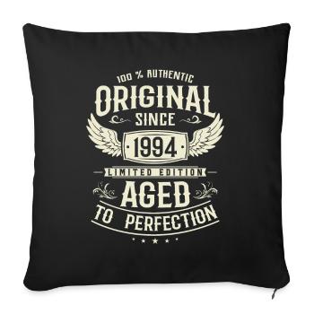 Vintage 1994 Birthday Surprise - Sofa pillowcase 17,3'' x 17,3'' (45 x 45 cm) - black - Front