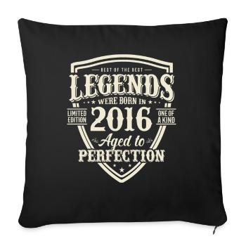 Vintage Gift 2016 - 7/8 years - Sofa pillowcase 17,3'' x 17,3'' (45 x 45 cm) - black - Front
