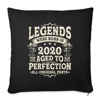 Legendäre 2020 Geburtstags-Geschenkidee - Sofakissenbezug 45 x 45 cm - Schwarz - Vorne