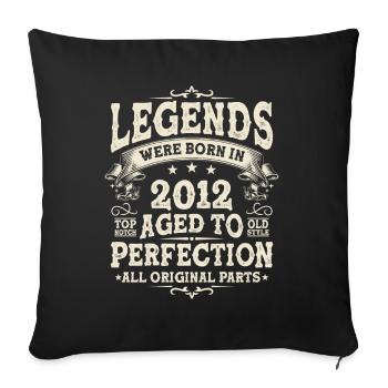 Legendary birthday present from 2012 - Sofa pillowcase 17,3'' x 17,3'' (45 x 45 cm) - black - Front