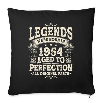 Vintage Birthday Gift 1954 Legends 69/70 - Sofa pillowcase 17,3'' x 17,3'' (45 x 45 cm) - black - Front