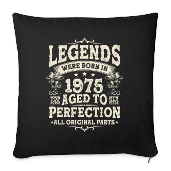 Legendary since 1975 - Sofa pillowcase 17,3'' x 17,3'' (45 x 45 cm) - black - Front