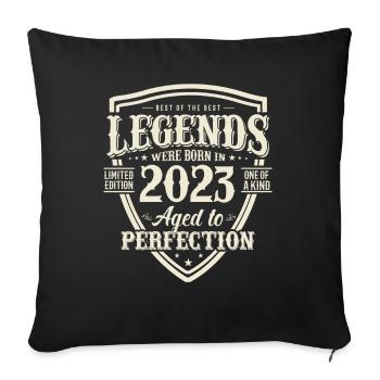 Cadeau d’anniversaire : les légendes vintage sont devenues 2023 - Housse de coussin décorative 45 x 45 cm - noir - Devant