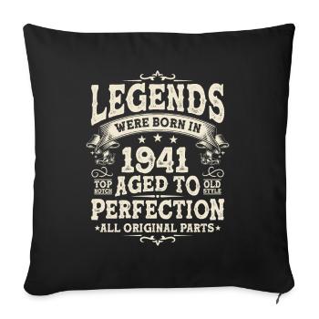 Legendary 1941 Birthday - Sofa pillowcase 17,3'' x 17,3'' (45 x 45 cm) - black - Front