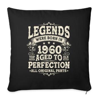 Anniversaire légendaire de 1960 - Housse de coussin décorative 45 x 45 cm - noir - Devant