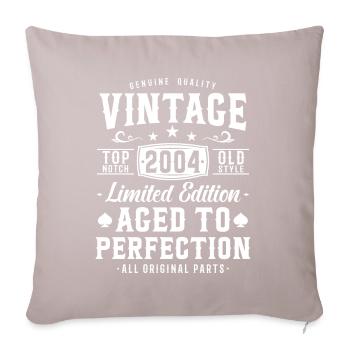 Retro Gift 2004, 19/20 years - Sofa pillowcase 17,3'' x 17,3'' (45 x 45 cm) - light taupe - Front
