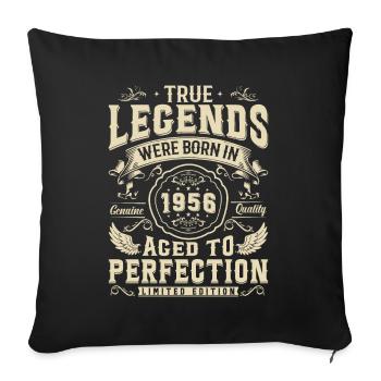 Legendary 1956 Birthday Present - Sofa pillowcase 17,3'' x 17,3'' (45 x 45 cm) - black - Front