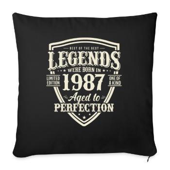 Légendaire depuis 1987 - Housse de coussin décorative 45 x 45 cm - noir - Devant