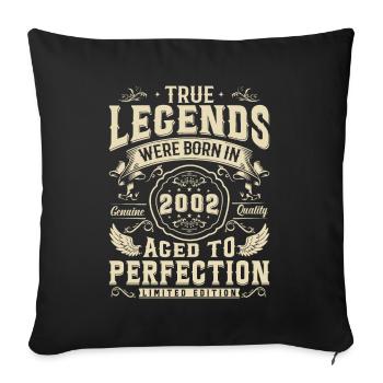 Anniversaire légendaire Année '02 - Housse de coussin décorative 45 x 45 cm - noir - Devant