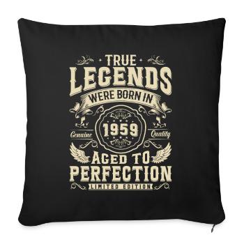 Legendary year of birth '59 - Sofa pillowcase 17,3'' x 17,3'' (45 x 45 cm) - black - Front