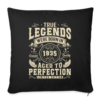 Born in 1935: A year of legends - Sofa pillowcase 17,3'' x 17,3'' (45 x 45 cm) - black - Front