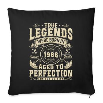 1966 Birthday Vintage Gift - Sofa pillowcase 17,3'' x 17,3'' (45 x 45 cm) - black - Front