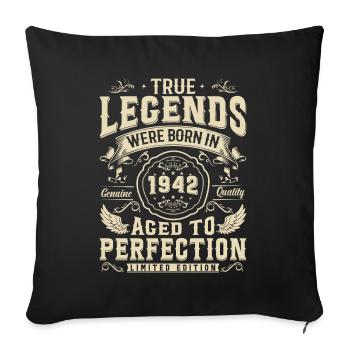 1942 Cadeau des légendes - Housse de coussin décorative 45 x 45 cm - noir - Devant